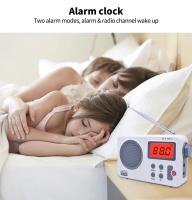 Receptor de Radio FM, altavoz AM/FM con pantalla Digital LCD, reloj despertador para el hogar, parlante portátil, radio bluetooth - details 15