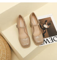 Nuevo temperamento francés tacones gruesos tacones altos zapatos de mujer - details 25