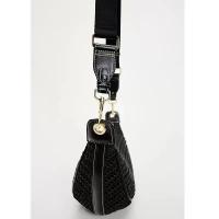 Bolso Crucero de Tejido Ligero Correa Ajustable Desmontable, Cierre de Cremallera, Lining de Goma y Poliéster, Marrón/Negro Bolso de Mano Casual para Mujeres en Primavera-Verano - details 13