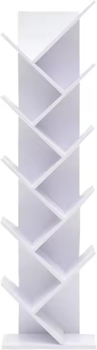 Mobili Estantería Estilo escandinavo, estantería Moderna, 10 estantes, marrón, Madera MDF, hogar y Oficina- Medidas: 160 x 44,5 x 22 cm (AxANxF) - Art. RE4792 - 1