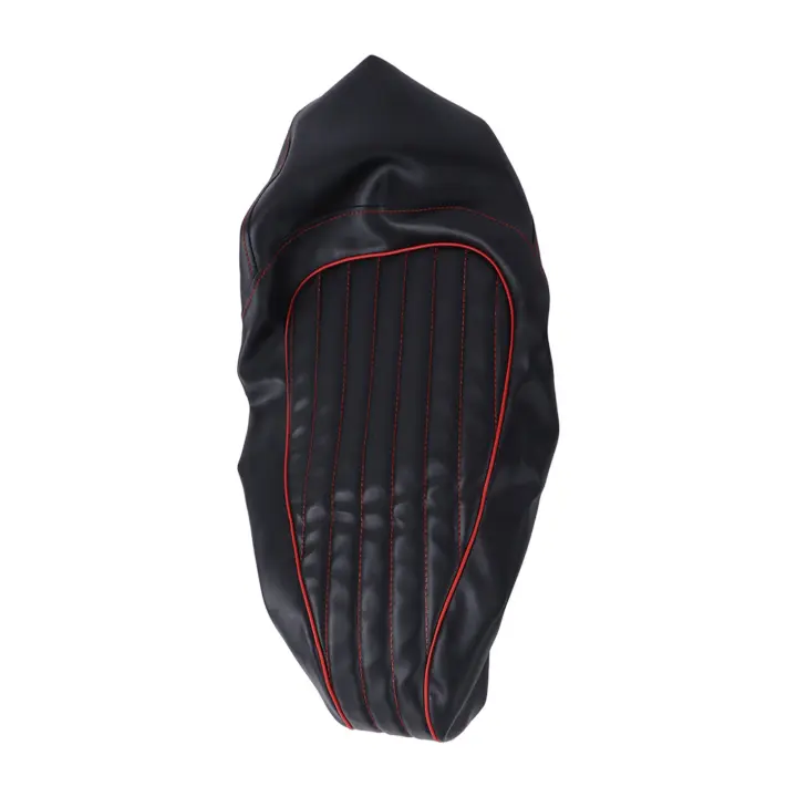 Funda de cojín negra para motocicleta, funda de asiento de cuero PU de repuesto para VESPA GTS 125 200 300 2013-2020 - 1