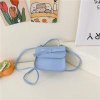 Dulce bolso de hombro con lazo de cuero PU, bolso cruzado con lazo de Color sólido, monedero, cartera, Bolso pequeño para niños, ropa de calle - details 14