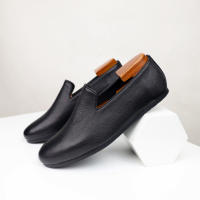 Mocasines casuales de un pedal, zapatos de piel de vaca de primera capa, suela blanda - details 4