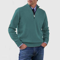 Suéteres de punto de gran tamaño para hombre, suéteres de lana con cremallera, suéteres cálidos de fondo, Otoño e Invierno - details 2