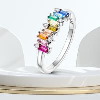 Nuevos anillos de Plata de Ley 925, anillos originales apilables simples y brillantes para mujer, regalo de joyería de amor de compromiso de aniversario - details 11