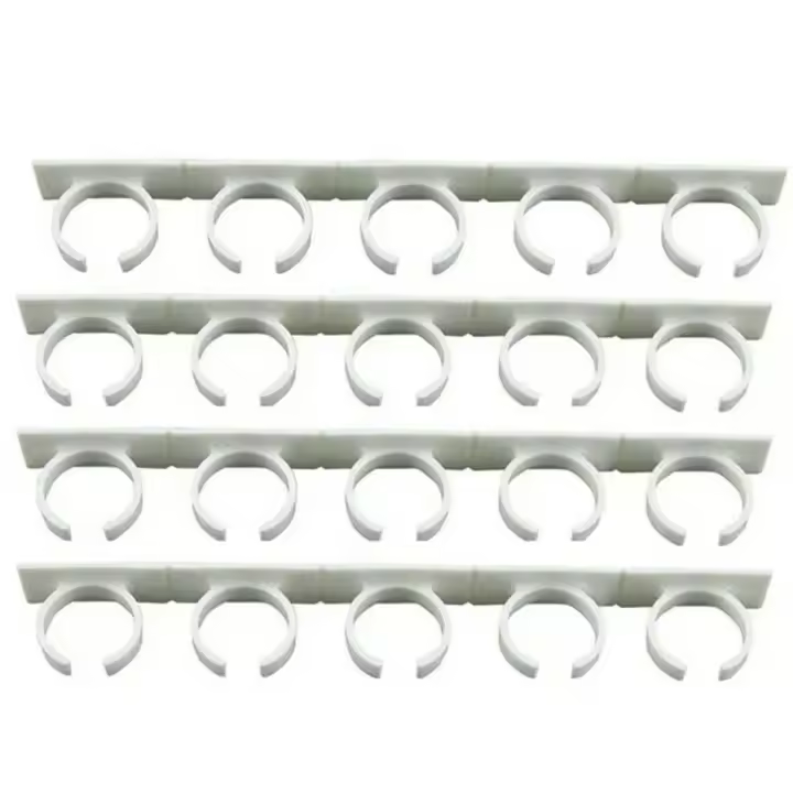 Pinzas para especias de cocina, soporte para tarros, tiras de almacenamiento para armario, 4 tiras para 20 tarros - 1