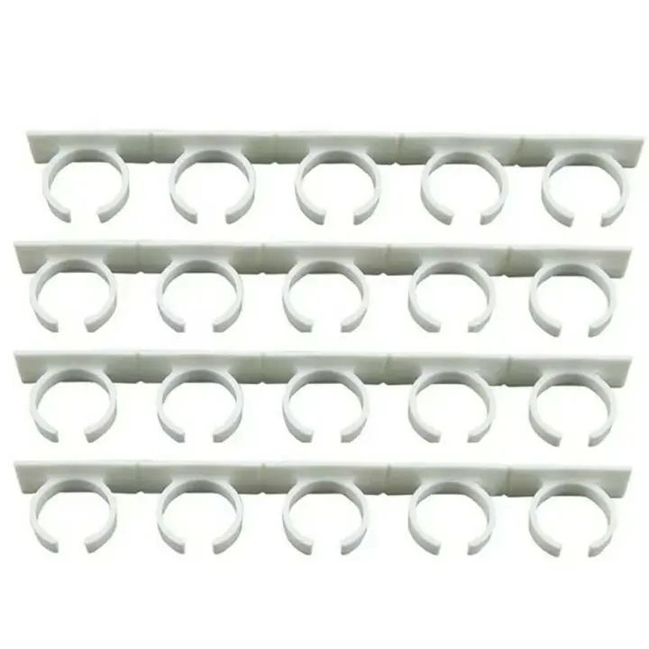 Pinzas para especias de cocina, soporte para tarros, tiras de almacenamiento para armario, 4 tiras para 20 tarros - 1