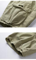 Pantalones Cortos de Carga Casuales para Hombres Verano 2024 Cintura Elástica Múltiples Bolsillos - details 7
