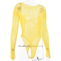 Mameluco Ustado ropa de mujer transparente de manga larga, top, camiseta de diamantes artificiales brillantes, mono de fiesta y club, - details 1