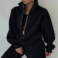 Conjunto de sudadera y pantalones de chándal de lana con cremallera, ropa deportiva informal, moda urbana, 2 piezas - details 10