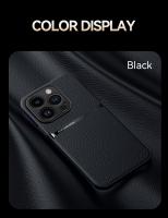 Funda de Cuero de Lujo para iPhone 15 14 Plus 13 12 11 Pro Xs Max XR X: Protección Completa Cubierta Trasera Silicona Magnética Resistente a Arañazos Compatible con Smartphones Hecha en China - details 7