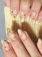24pcs Uñas Postizas De Almendra Con Gel Colorido Adhesivo Detachable Y Reutilizable Con Herramienta De Empuñadura Para Mujeres Y Niñas - details 28