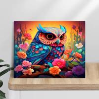 RUOPOTY-Cuadro de animales coloridos con números, pintura acrílica sobre lienzo, regalo personalizado, 40x50cm - details 1