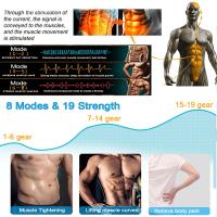 EMS estimulador muscular, tóner Abdominal, cinturón tonificador portátil para Fitness en casa, masajeador adelgazante corporal para masaje de Abdomen, recarga USB - details 1