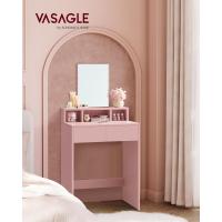 Mesa de Maquillaje con Espejo Grande, Gabinete con 2 Cajones y 3 Compartimentos, Estilo Moderno, Blanco - details 26