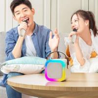 Micrófono Dual inalámbrico para Karaoke, Altavoz Bluetooth con luces de colores RGB, HIFI envolvente, Subwoofer para fiesta, regalo de Navidad para niños - details 7