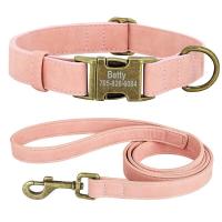 Conjunto Collar personalizado perro, correa plomo caminar, collares de cuero para mascotas, perros pequeños, medianos y grandes, - details 6