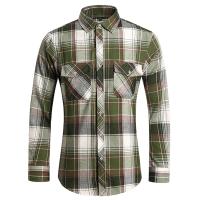 Camisa de Manga Larga con Estampado Geométrico a Rayas Estilo Casual para Hombres - details 35