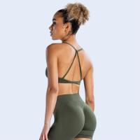Sujetador deportivo de alto soporte para mujer, sujetador de ropa interior inalámbrico transpirable para Yoga y gimnasio - details 6