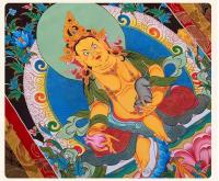 Retrato de Bodhisattva Manjusri Avalokitesvara Tara Pintura de Pared de Escuela Tantrica Xizang - details 13