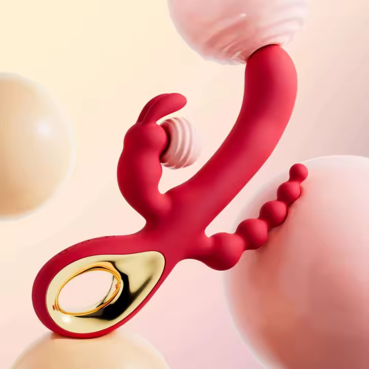 Vibrador de conejo consolador 2 en 1 para estimulación del clítoris del punto G, estimulador del clítoris de silicona con 10 modos de vibración juguete sexual - 1