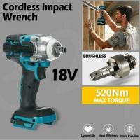 Llave de trinquete eléctrica sin escobillas 520N.M 1/2" herramienta eléctrica recargable para batería Makita 18V - details 9