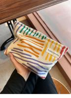 Bolsa de Cosméticos de Viaje a Rayas Organizador de Maquillaje de Pana de Cordonuroy - details 2