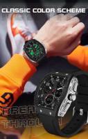 Reloj Digital Multifuncional de Lujo Premium 2025 Reloj de Moda para Hombres a Prueba de Agua con Correa de Cuero Función de Alarma Estilo Trendy - details 11