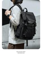 Mochila japonesa con solapa para hombre, escote con cordones a la moda para ordenador portátil de 15,6 pulgadas, senderismo, escuela - details 6