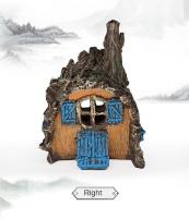 Cueva de piel de pescado, casa de corteza Artificial de resina, refugio decorativo hueco para camarones, cueva escondite, adornos de acuario de simulación, carpa - details 6