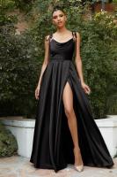 Vestido de Graduación Largo para Mujer Traje Elegante de Denim con Escote Alto, Espalda Descubierta, Cremallera en la Espalda, Ocasiones Formales, 2025 - details 23