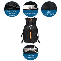 Mochila impermeable de nailon para hombre y mujer, bolsa ligera de viaje para escalada, senderismo, deportes al aire libre, escolar, color negro - details 5