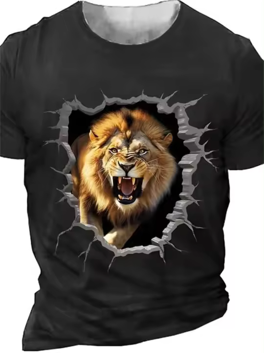 Camisetas con estampado 3D de animales y caballos para hombre y mujer, camisetas informales de talla grande para deportes divertidos de calle, mangas cortas transpirables de secado rápido - 1