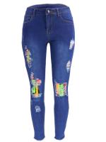 Vaqueros rasgados de cintura alta para mujer, pantalones cortos elásticos, moda coreana - details 10