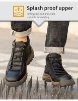 Botas de Seguridad Ligeras y Transpirables para Hombres Cómodas, Suaves, Impermeables de Cuero - details 10