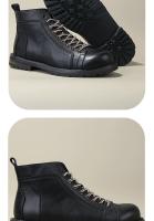 Botas de hombre de caña alta botas de hombre de cuero retro casual zapatos de cuero herramientas - details 7