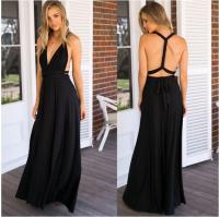 Vestido largo con vendaje sexy y espalda cruzada con múltiples correas y uso multidireccional - details 10