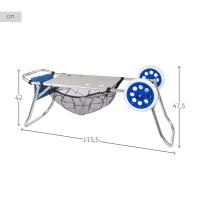 Carrito Plegable Multifuncional para Playa y Camping color azul - details 3