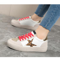 Nuevos zapatos ligeros de junta antideslizante suela suave de las mujeres de la plataforma casual zapatos de moda estrella blanco zapatos. - details 5