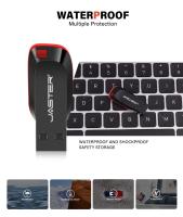Mini unidad flash USB negra Memoria USB de capacidad real 100% Pendrive de cadena libre de 64 GB Disco U de alta velocidad de 32 GB Regalos de empresa creativos Pendrive de 16 GB - details 3