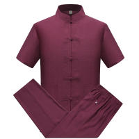 Ropa de estilo chino para hombre, pantalones masculinos con cuello levantado Hanfu - details 9