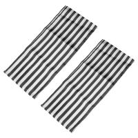 Camino de mesa a rayas de poliéster, decoración de mesa, mantel para interiores y exteriores, eventos, cena familiar (blanco y negro, 2 paquetes) - details 2