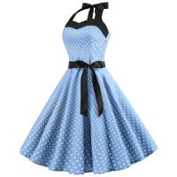 Vestido de verano para mujer 2025 - Sin tirantes, lunares, estilo vintage, falda amplia en línea A, talla grande - details 11