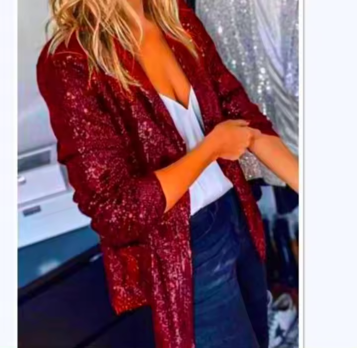 Chaqueta de manga larga con cuentas para mujer, top informal de primavera y otoño - 1