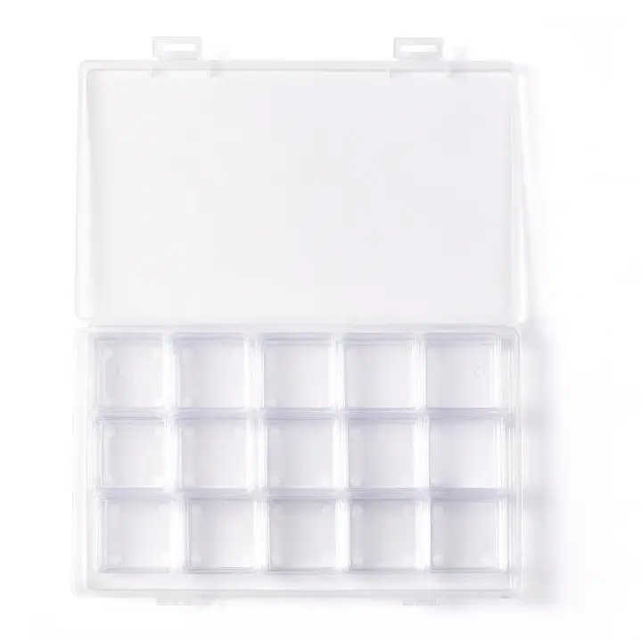KADS-Caja decorativa desmontable para manicura, estuche de almacenamiento independiente para decoración de uñas, diamantes de imitación, 15 piezas - 1