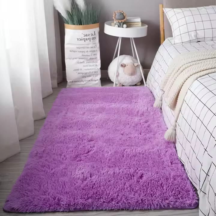 Alfombra de Salón suave, moderna alfombrillas de Dormitorio, Peludas antideslizantes y esponja adecuada para Interiores - 1