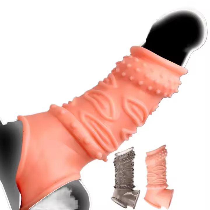 Empaque privado Anillo masculino sexy Funda reutilizable Retraso de la eyaculación Erección más fuerte Extensor Masaje de próstata Juguetes sexuales para hombres adultos - 1