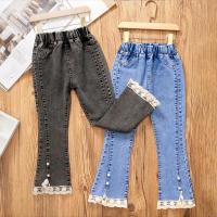 Jeans de Manga Flare Sueltos para Niñas Ropa de Niña Casual para Primavera y Otoño - details 1