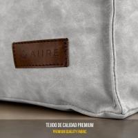 Reposapiés Salon de Lujo - [50x40x30 cm] Sofá Puf de Diseño con Relleno Incluido para Escritorio u Oficina - Taburete Bean Bag Silla Grande en Cuero Sintético Beige - details 41