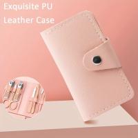 Cortauñas colorido de viaje profesional, juego de manicura, 7 piezas con bolsa de cuero, herramientas para el cuidado de uñas de acero inoxidable, Kit de aseo G - details 2